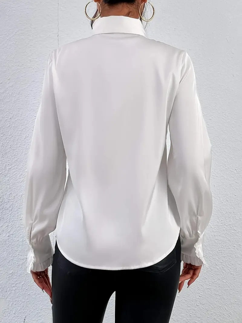 Judith | CAMISA ELEGANTE VOLANTES MANGA LARGA