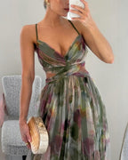 Giselle - Charmante robe longue à imprimé floral