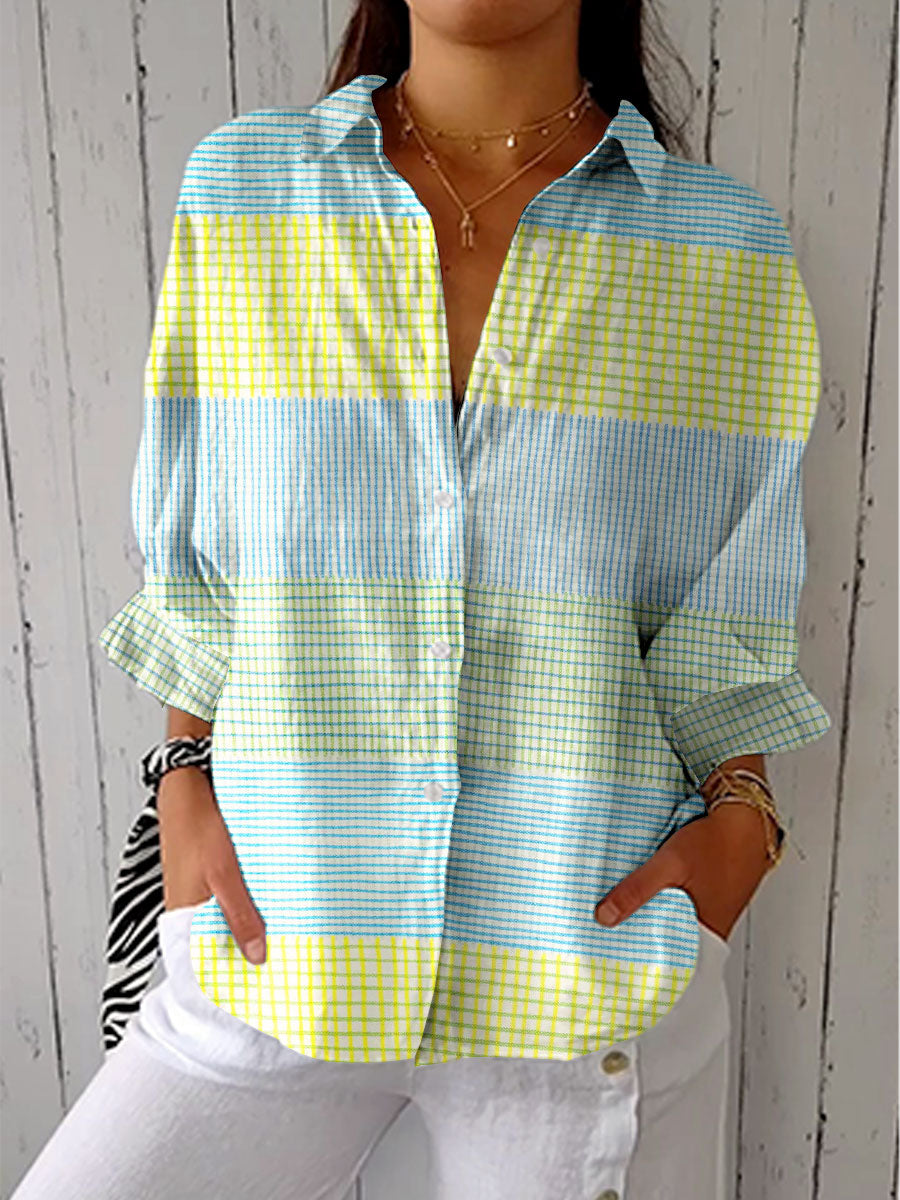 Sheila | Blusa de Cuadros Pastel