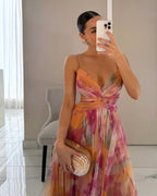 Giselle - Charmante robe longue à imprimé floral