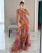 Giselle - Charmante robe longue à imprimé floral
