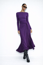 Lorena | Vestido Largo Con Lazo Lateral