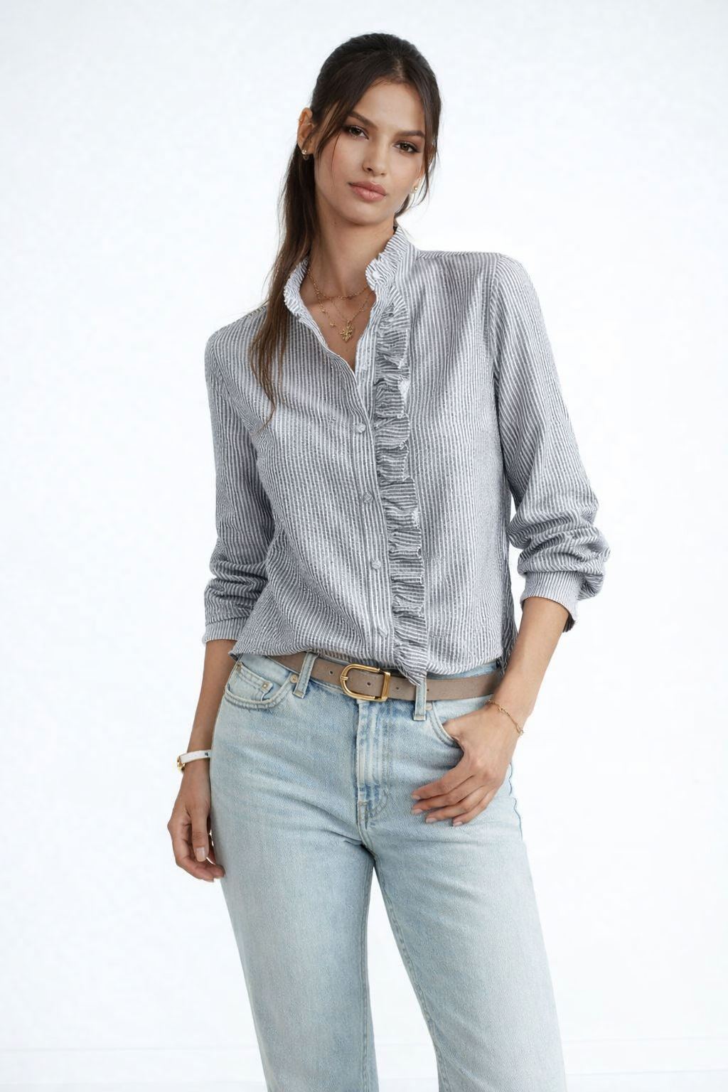 Mía | Blusa elegante de rayas