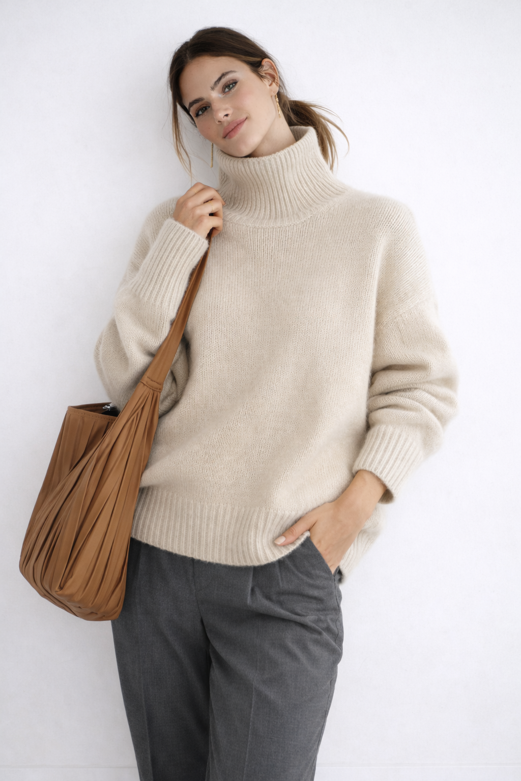 Lía | Jersey cuello alto en cachemir