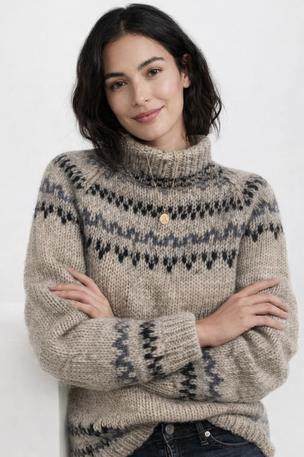 Zoe | Jersey nórdico en punto trenzado