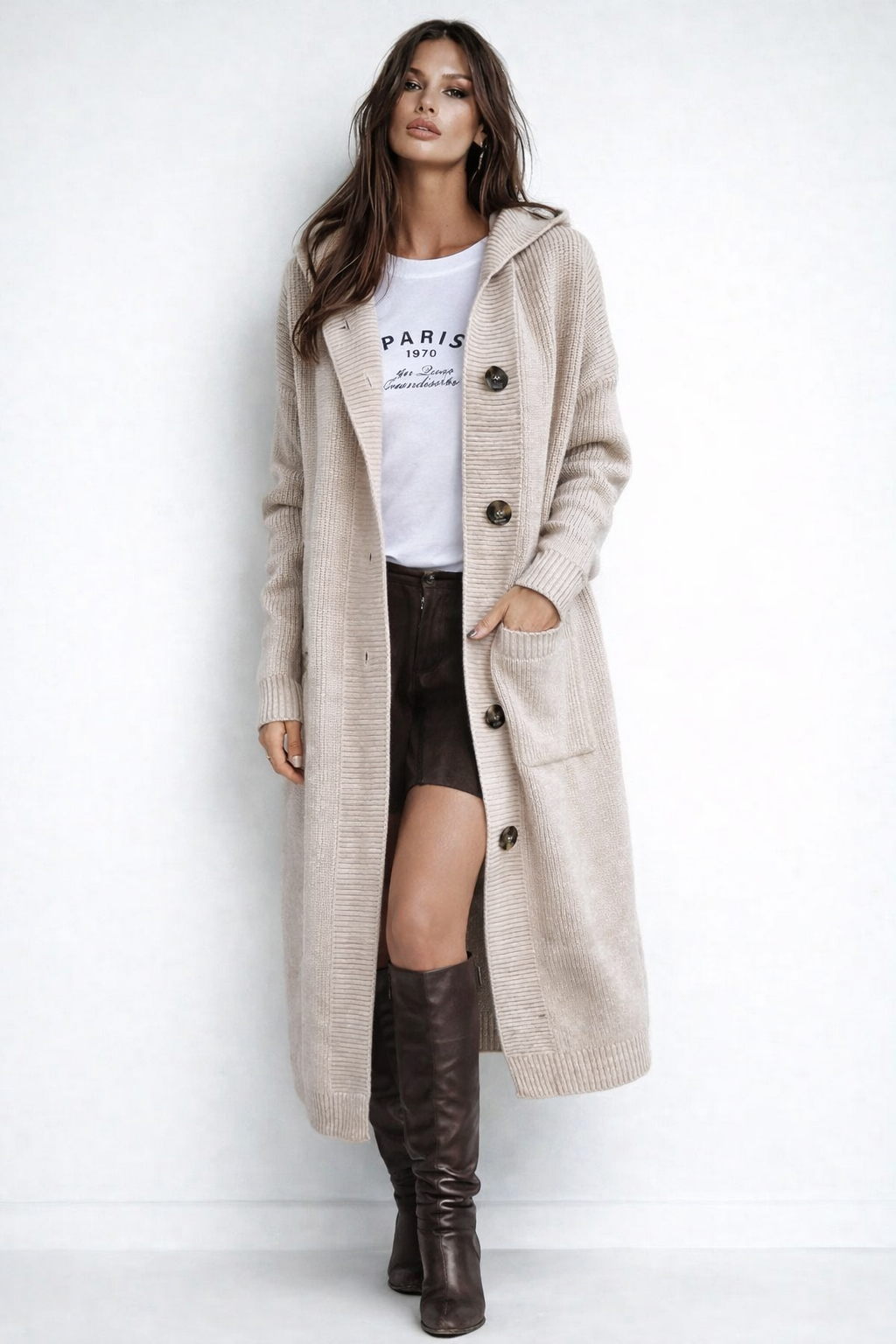 Ainhoa | Cárdigan largo elegante