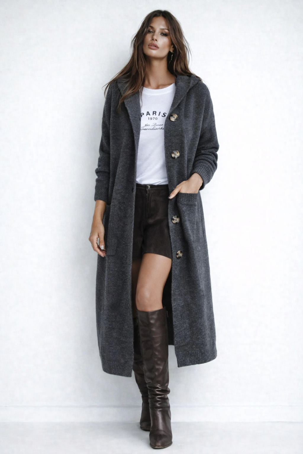 Ainhoa | Cárdigan largo elegante