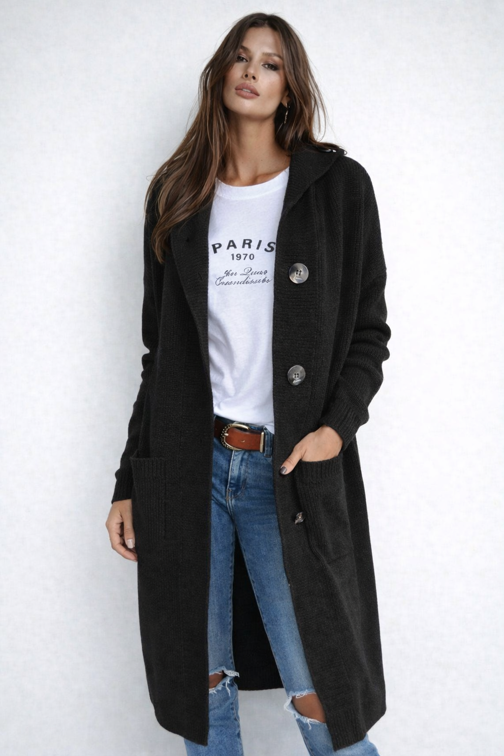 Ainhoa | Cárdigan largo elegante