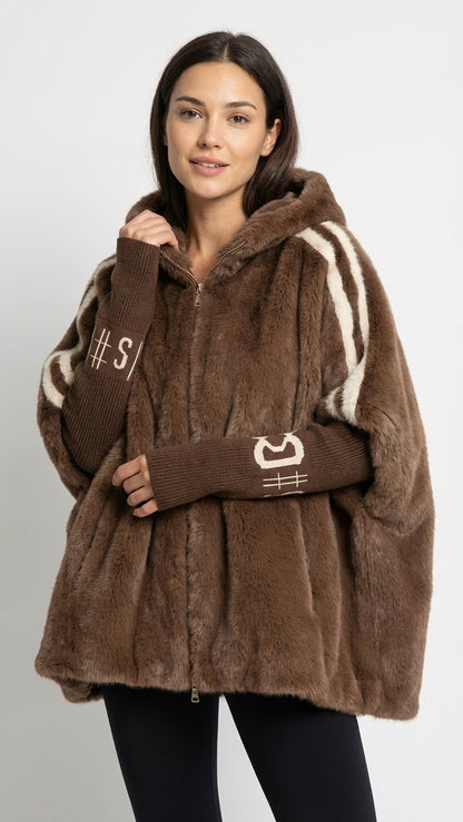 Natalia | Chaqueta de pelo con capucha