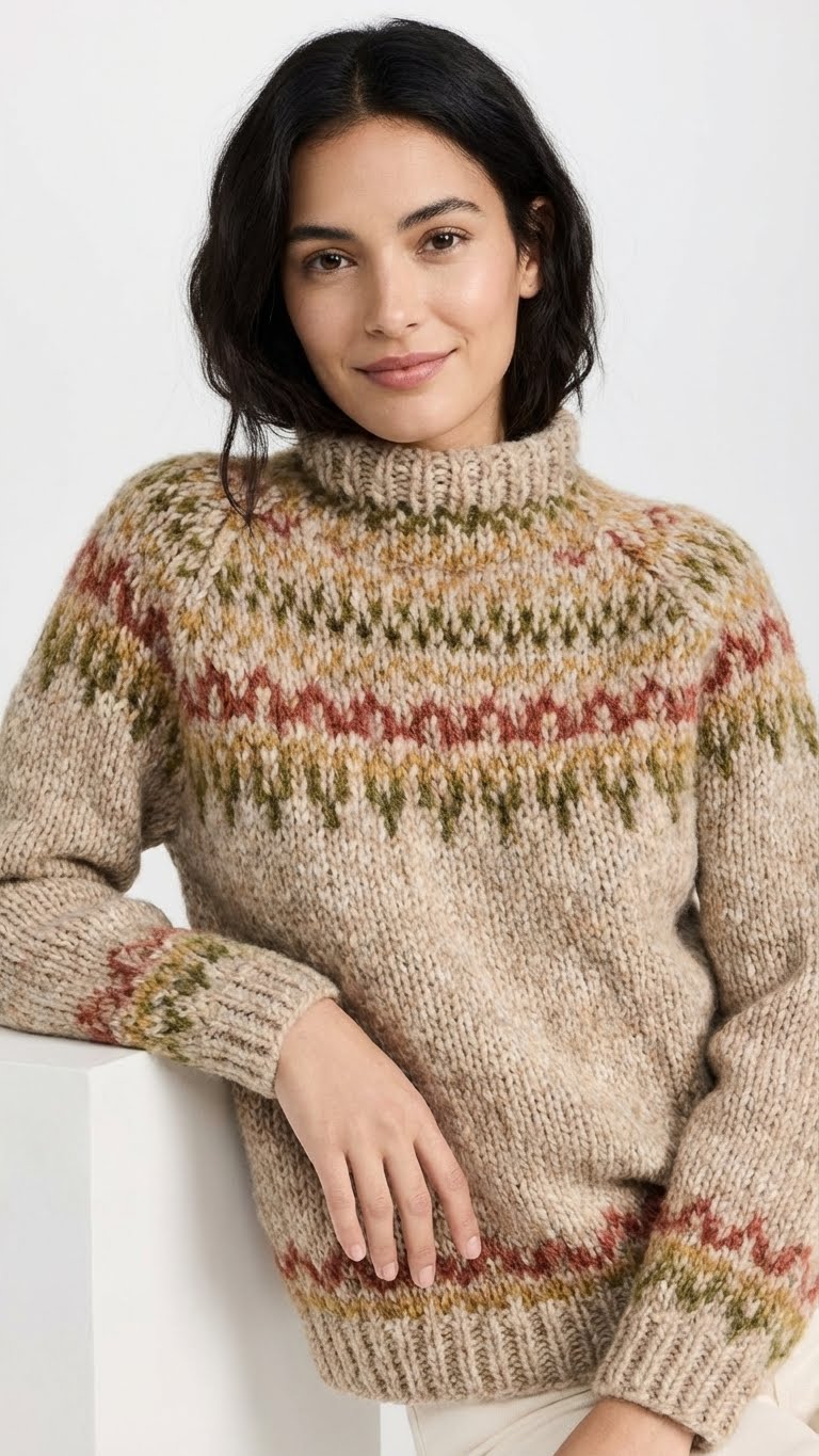 Zoe | Jersey nórdico en punto trenzado