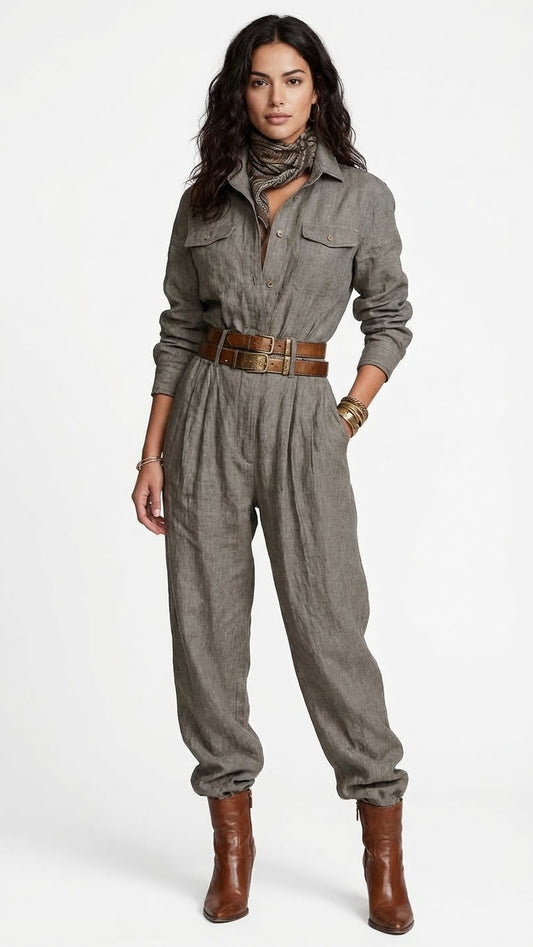 Oriana | Mono elegante con cinturón