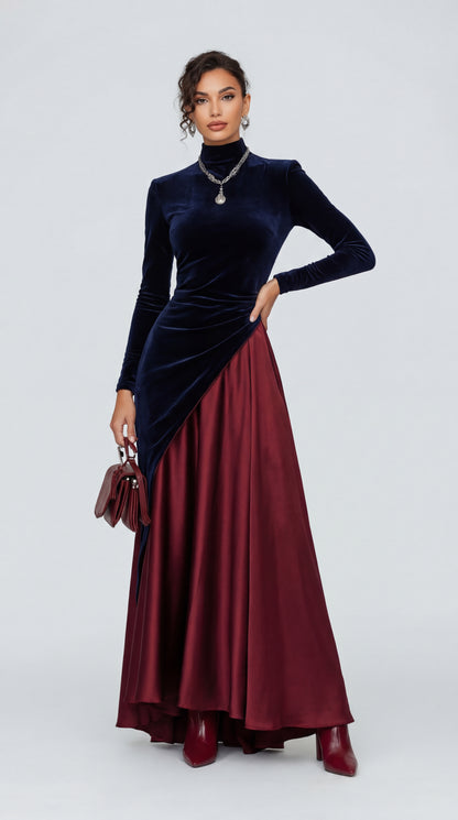 Aroa | Vestido largo bicolor