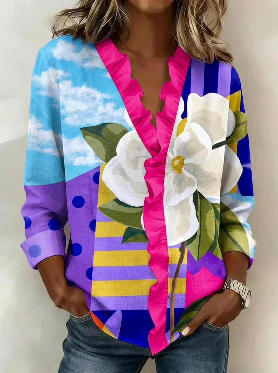 Manuela | Elegante Blusa de Verano con Volantes