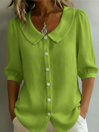 Velise - Blouse boutonnée sur le devant, douce au toucher