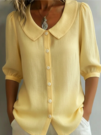 Velise - Blouse boutonnée sur le devant, douce au toucher