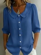 Velise - Blouse boutonnée sur le devant, douce au toucher