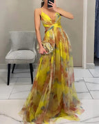 Giselle - Charmante robe longue à imprimé floral