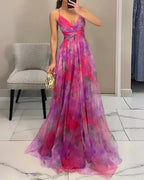 Giselle - Charmante robe longue à imprimé floral