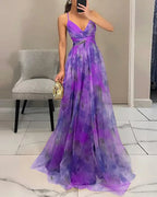 Giselle - Charmante robe longue à imprimé floral