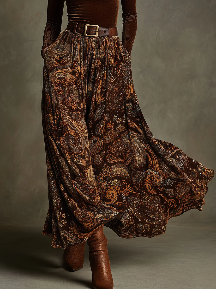 Bruna | Conjunto vintage y falda maxi