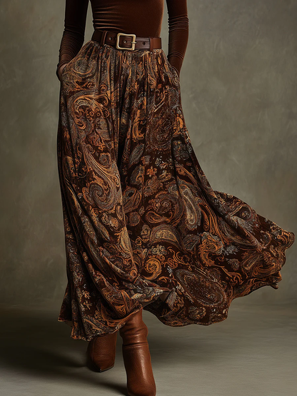 Bruna | Conjunto vintage y falda maxi