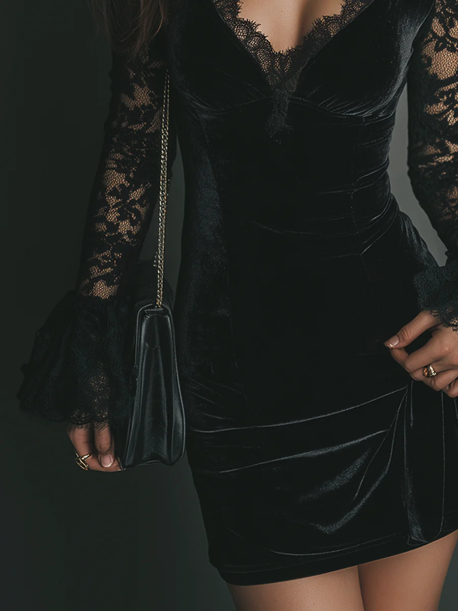 Claudia | Vestido mini de terciopelo