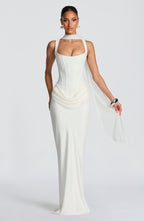 Greta | Robe longue à encolure carrée