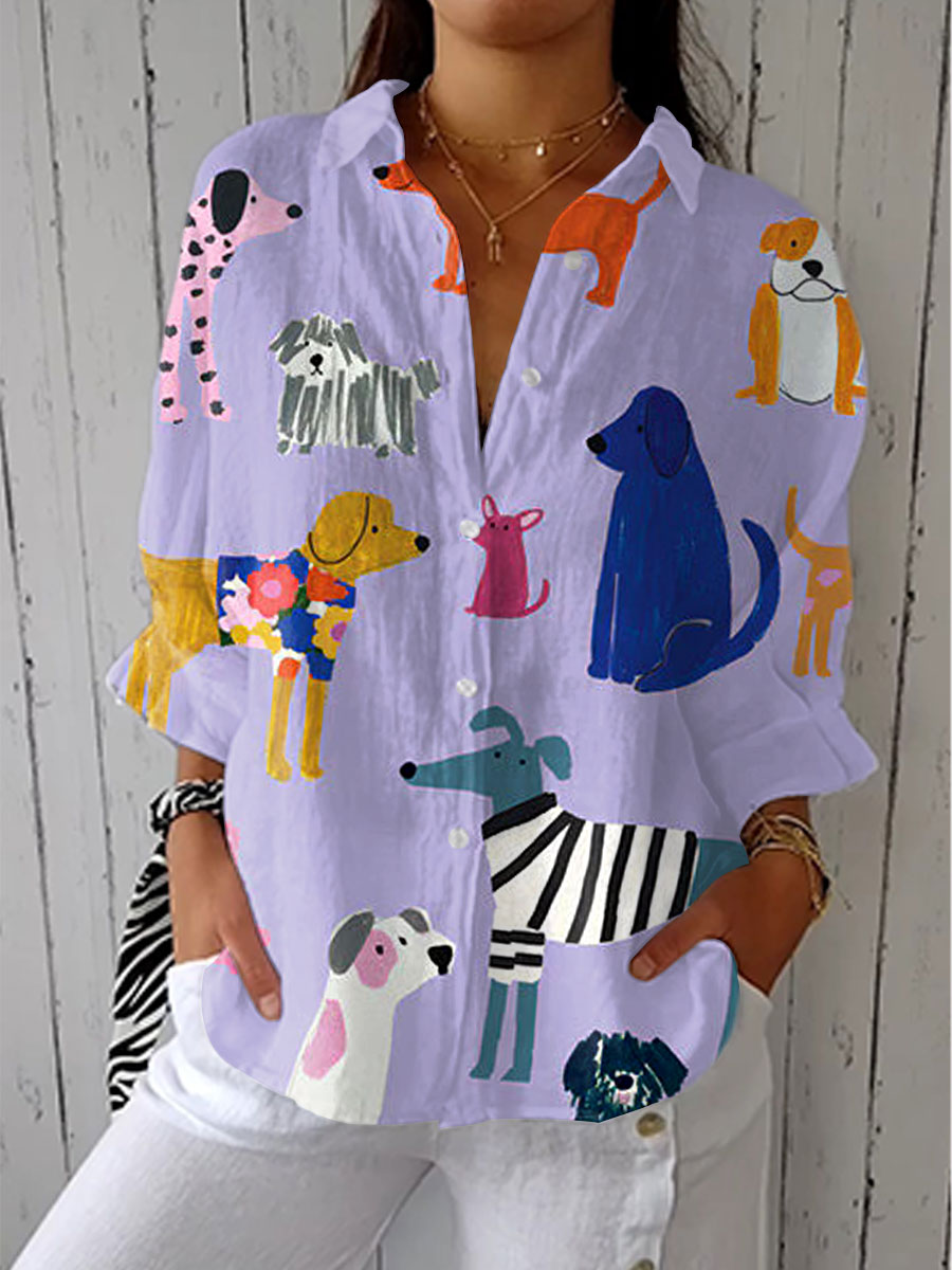 Gillian | Blusa Estampado de Perros