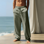 Iker | Pantalon oversize en lin toscan